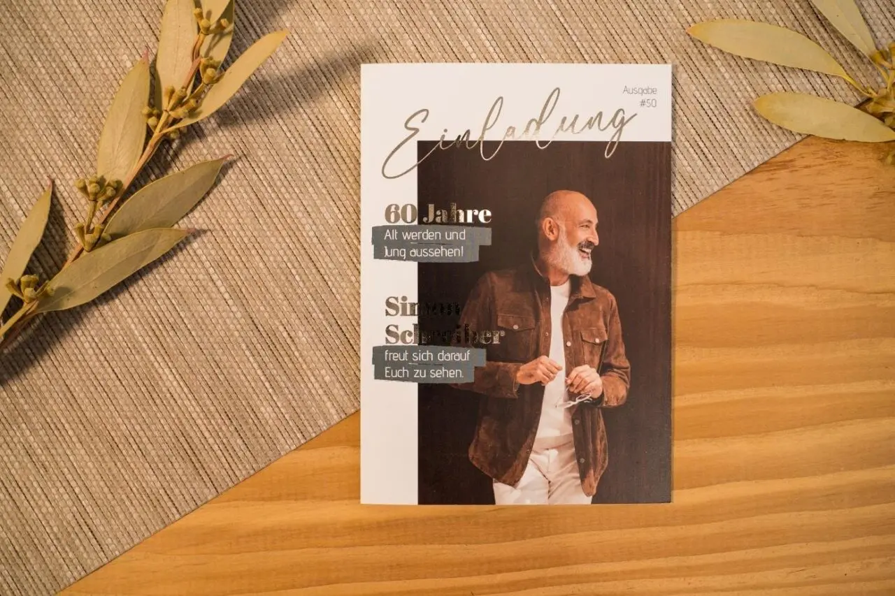 Der perfekte Zeitpunkt für Geburtstagseinladungen – und was wirklich hineingehört Einladung zum 60. Geburtstag